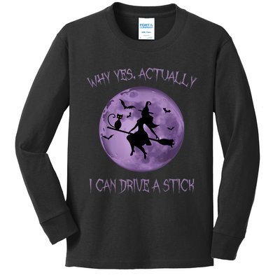 Yes Actually I Can Drive A Stick Halloween 2022 Kids Long Sleeve Shirt