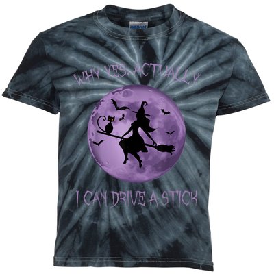 Yes Actually I Can Drive A Stick Halloween 2022 Kids Tie-Dye T-Shirt