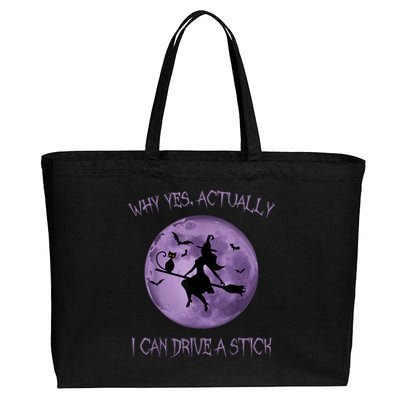 Yes Actually I Can Drive A Stick Halloween 2022 Cotton Canvas Jumbo Tote