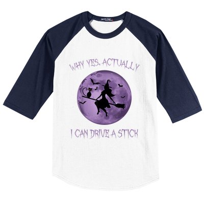 Yes Actually I Can Drive A Stick Halloween 2022 Baseball Sleeve Shirt