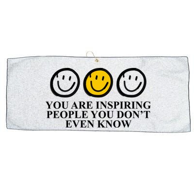 You Are Inspiring People You Don't Even Know Smile Face Large Microfiber Waffle Golf Towel