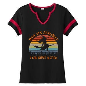 Yes Actually I Can Drive A Stick Halloween 2024 Ladies Halftime Notch Neck Tee