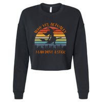 Yes Actually I Can Drive A Stick Halloween 2024 Cropped Pullover Crew