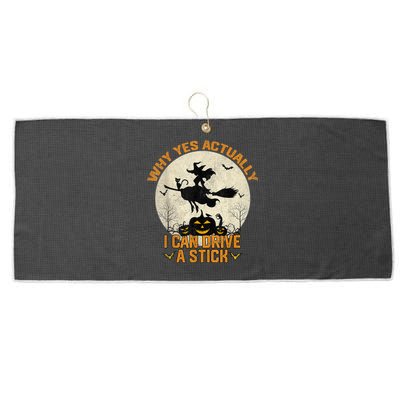 Yes Actually I Can Drive A Stick Halloween Large Microfiber Waffle Golf Towel