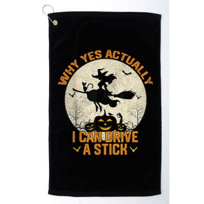 Yes Actually I Can Drive A Stick Halloween Platinum Collection Golf Towel