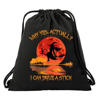Yes Actually I Can Drive A Stick Halloween 2022 Drawstring Bag