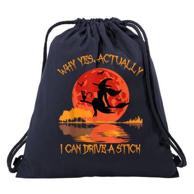 Yes Actually I Can Drive A Stick Halloween 2022 Drawstring Bag