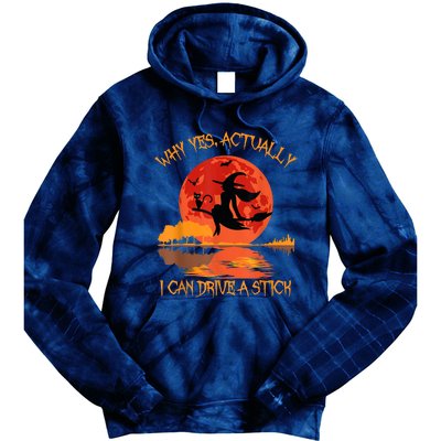 Yes Actually I Can Drive A Stick Halloween 2022 Tie Dye Hoodie