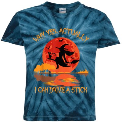 Yes Actually I Can Drive A Stick Halloween 2022 Kids Tie-Dye T-Shirt