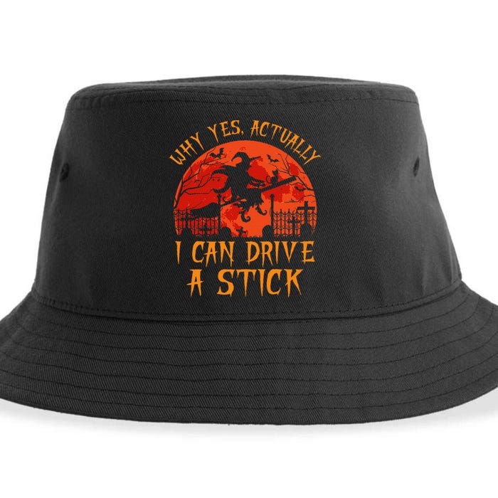 Yes Actually I Can Drive A Stick Witch Halloween Costume Gift Sustainable Bucket Hat