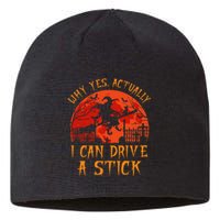 Yes Actually I Can Drive A Stick Witch Halloween Costume Gift Sustainable Beanie