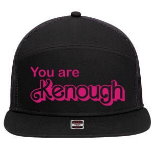 You Are Kenough Enough Movie Meme 7 Panel Mesh Trucker Snapback Hat