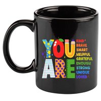 You Are Kind Unique Loved School Teacher Life 11oz C Handle Ceramic Mug
