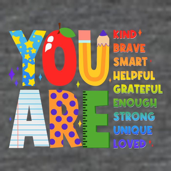 You Are Kind Unique Loved School Teacher Life Poster