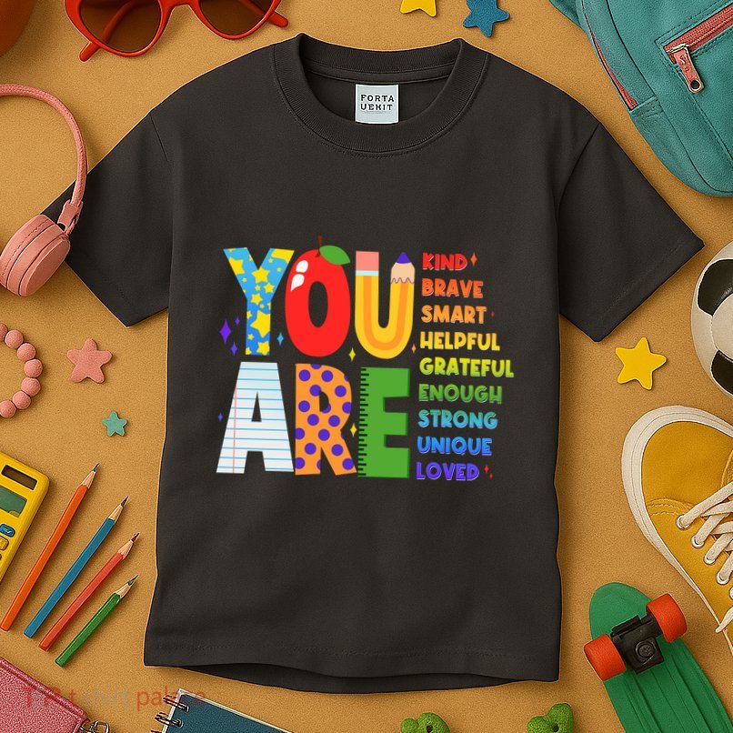 You Are Kind Unique Loved School Teacher Life Kids T-Shirt