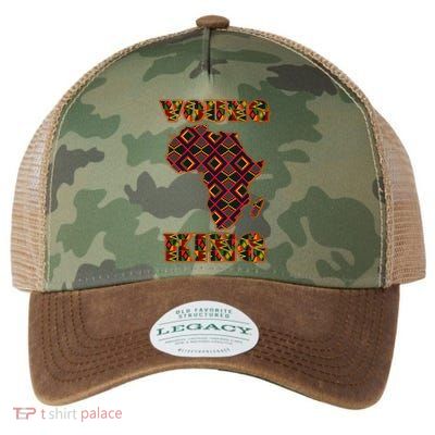 Young African King African Cloth Pattern Celebrating Black History Legacy Tie Dye Trucker Hat