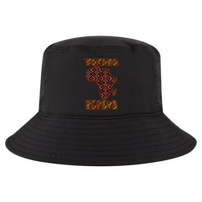 Young African King African Cloth Pattern Celebrating Black History Cool Comfort Performance Bucket Hat