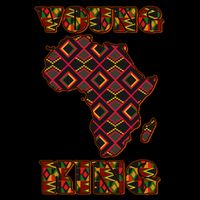 Young African King African Cloth Pattern Celebrating Black History Flatbill Hat