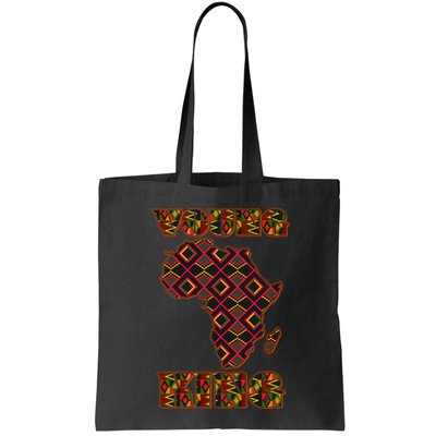 Young African King African Cloth Pattern Celebrating Black History Bag