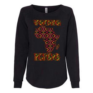 Young African King African Cloth Pattern Celebrating Black History Womens California Wash Sweatshirt