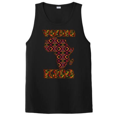 Young African King African Cloth Pattern Celebrating Black History PosiCharge Competitor Tank