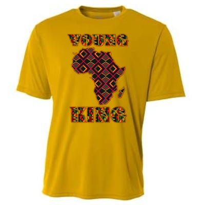 Young African King African Cloth Pattern Celebrating Black History Cooling Performance Crew T-Shirt