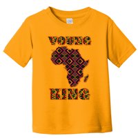 Young African King African Cloth Pattern Celebrating Black History Toddler T-Shirt