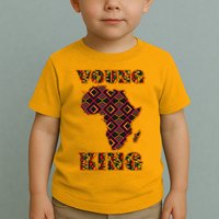 Young African King African Cloth Pattern Celebrating Black History Toddler T-Shirt