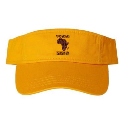 Young African King African Cloth Pattern Celebrating Black History Visor