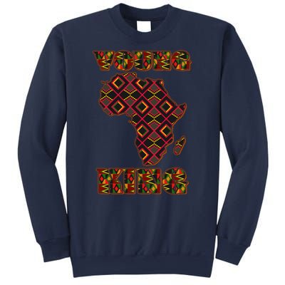 Young African King African Cloth Pattern Celebrating Black History Sweatshirt