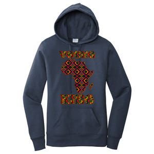 Young African King African Cloth Pattern Celebrating Black History Women's Pullover Hoodie