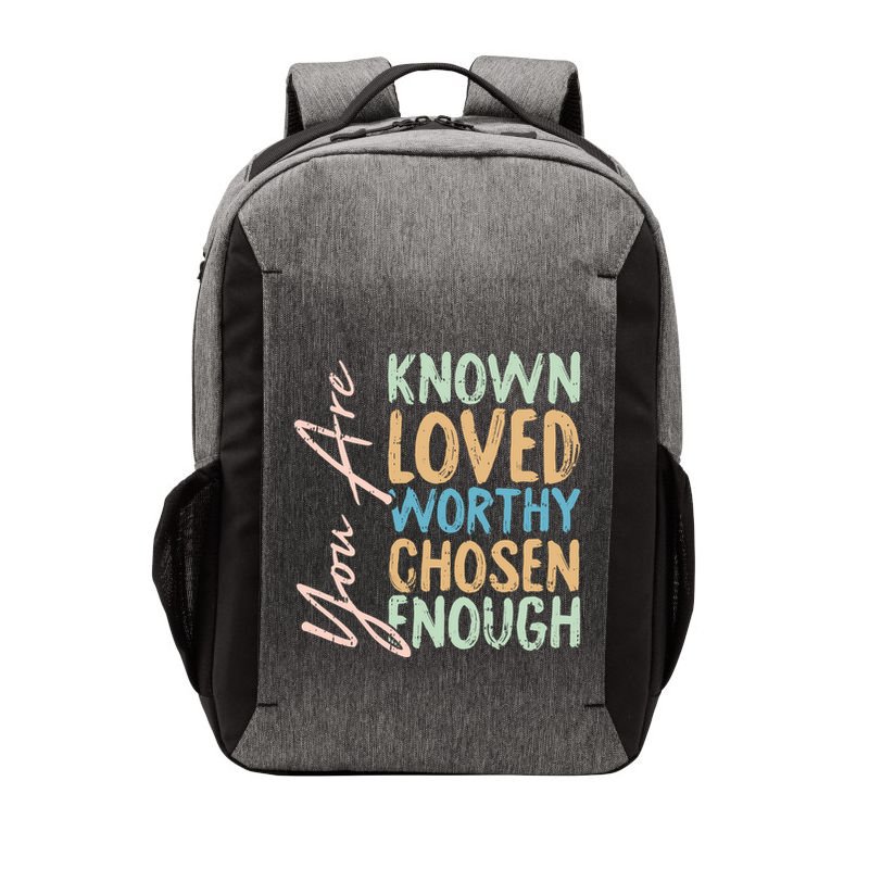 You Are Known Loved Worthy Chosen Enough Christian Religous Gift Vector Backpack