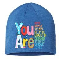 You Are Kind Brave Smart Helpful Grateful Enough Strong Great Gift Sustainable Beanie