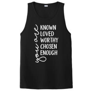 You Are Known Loved Worthy Chosen Enough Christian Gift PosiCharge Competitor Tank