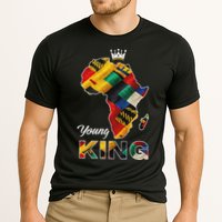 Young African King Map Kente Cooling Performance Crew T-Shirt
