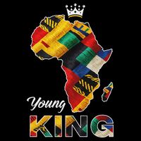 Young African King Map Kente Cooling Performance Crew T-Shirt