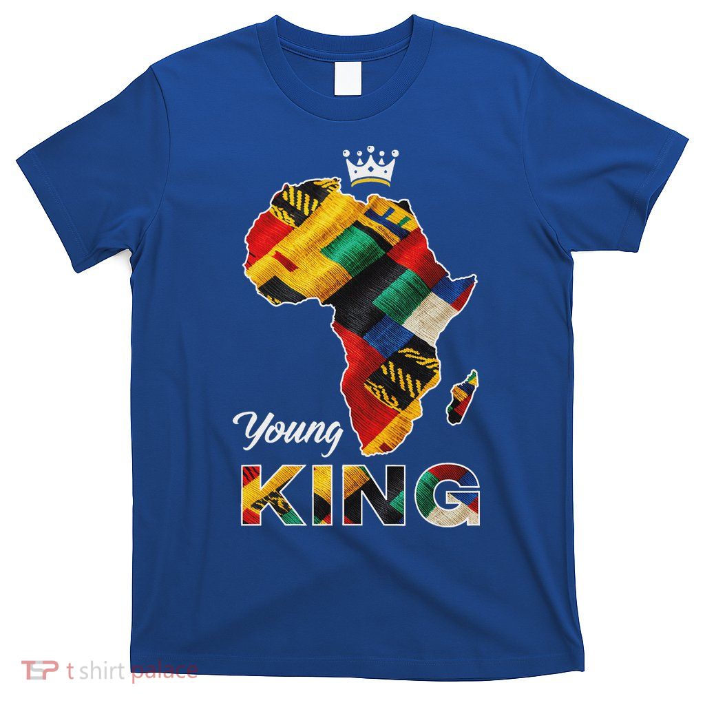 Young African King Map Kente T-Shirt