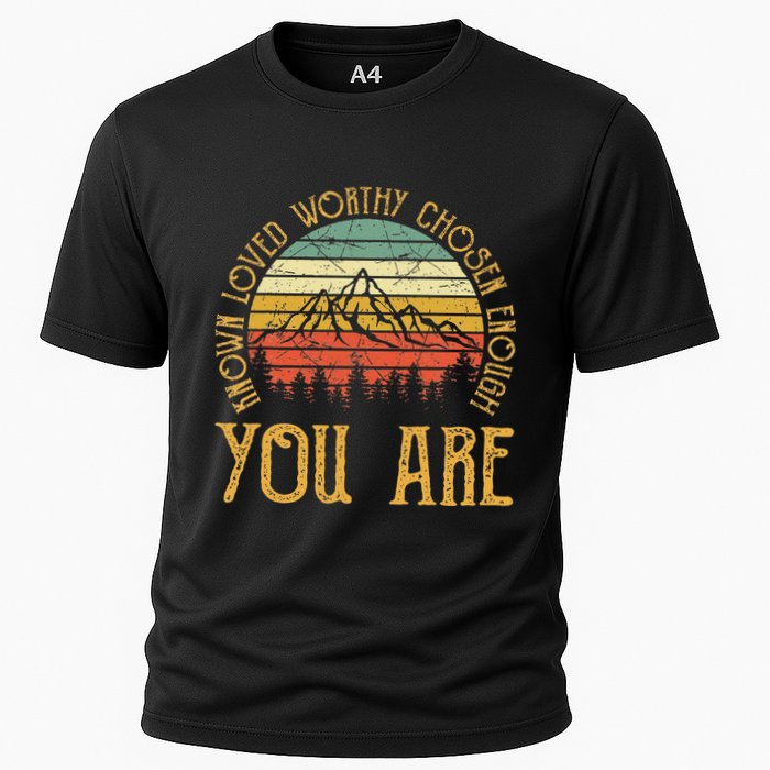 You Are Known Loved Worthy Chosen Enough Christian Cooling Performance Crew T-Shirt