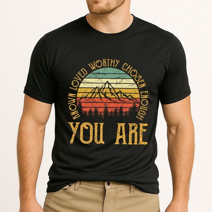 You Are Known Loved Worthy Chosen Enough Christian Cooling Performance Crew T-Shirt