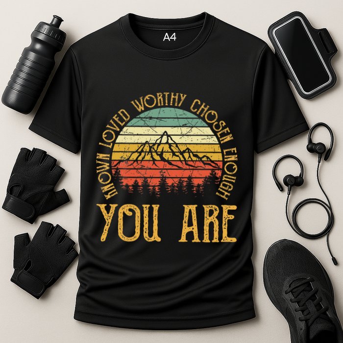 You Are Known Loved Worthy Chosen Enough Christian Cooling Performance Crew T-Shirt