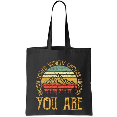 You Are Known Loved Worthy Chosen Enough Christian Bag