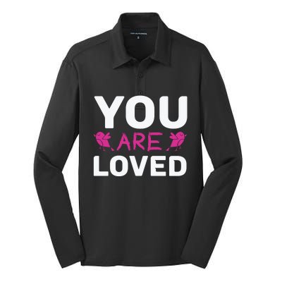 You Are Loved Silk Touch Performance Long Sleeve Polo