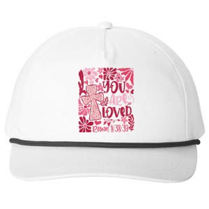 You Are Loved Boho Valentine Flower Jesus Christian Snapback Five-Panel Rope Hat