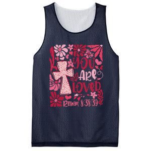 You Are Loved Boho Valentine Flower Jesus Christian Mesh Reversible Basketball Jersey Tank