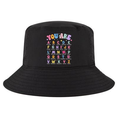 You Are Letters Alphabet Learn Abcs Boy Girl Reading Teacher Cool Comfort Performance Bucket Hat