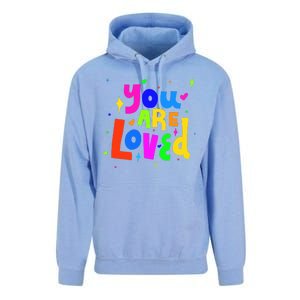 You Are Loved Colorful Quote Cute Gift Unisex Surf Hoodie