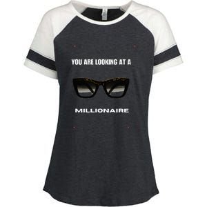 You Are Looking At A Millionaire Enza Ladies Jersey Colorblock Tee