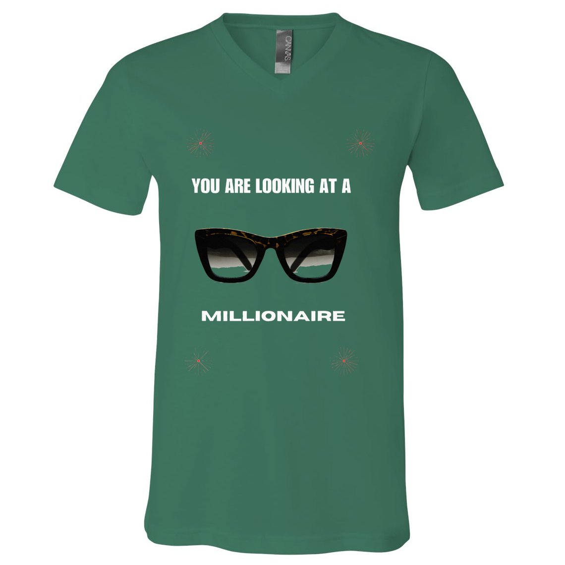 You Are Looking At A Millionaire V-Neck T-Shirt