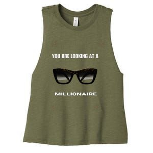 You Are Looking At A Millionaire Women's Racerback Cropped Tank