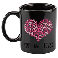You Are Loved Heart Gift 11oz C Handle Ceramic Mug